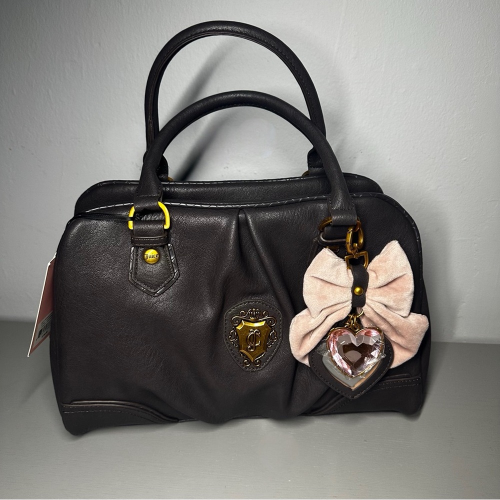 Juicy Couture Romance Satchel Crossbody Brown/ Pink NWT || REDUCING INVENTORY